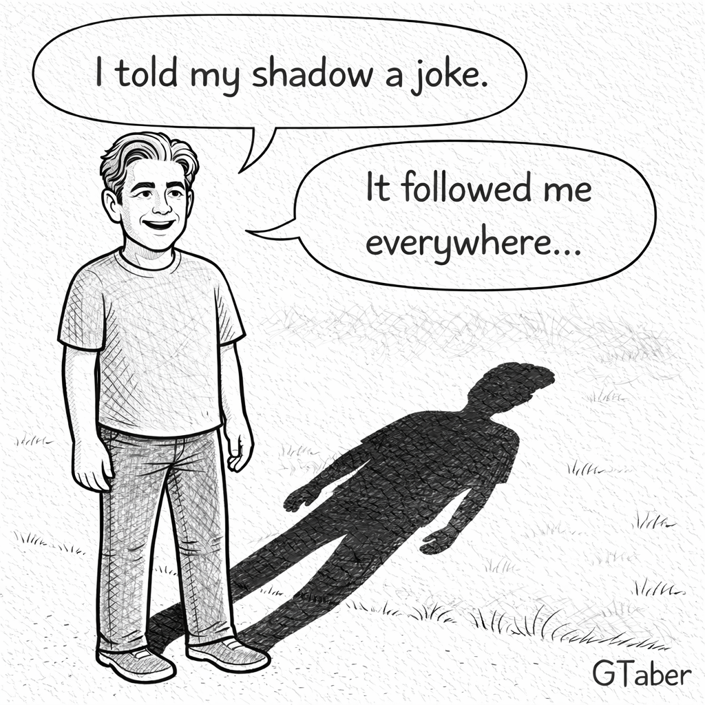 I told my shadow a joke.