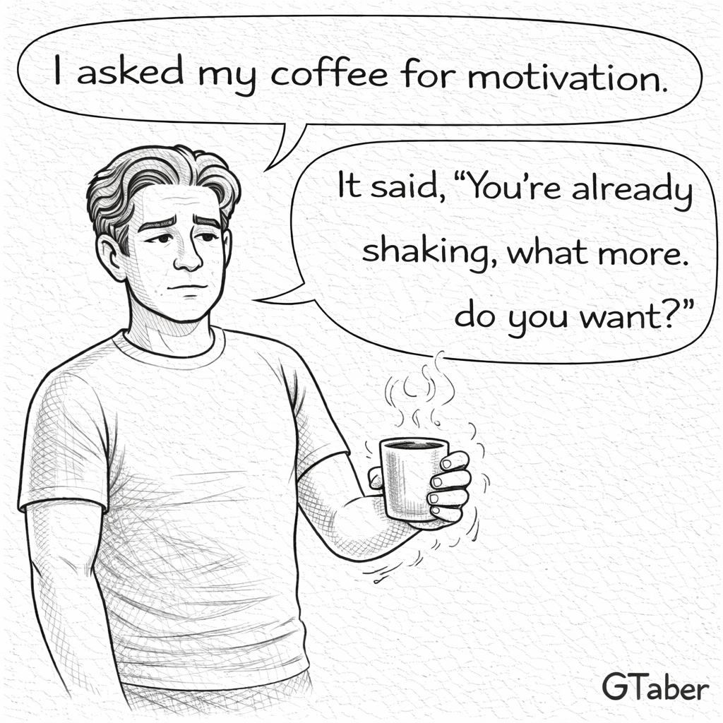 I asked my coffee for motivation